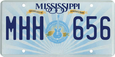 MS license plate MHH656