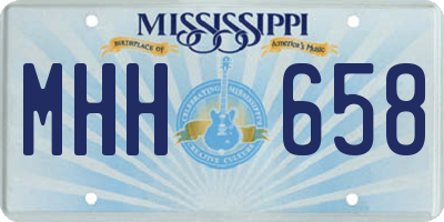MS license plate MHH658