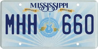 MS license plate MHH660