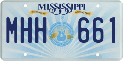 MS license plate MHH661