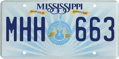 MS license plate MHH663