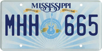 MS license plate MHH665