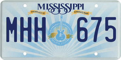 MS license plate MHH675