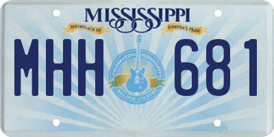 MS license plate MHH681
