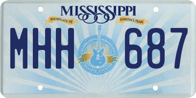 MS license plate MHH687