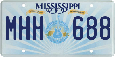 MS license plate MHH688