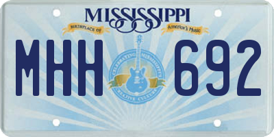 MS license plate MHH692
