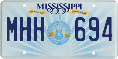 MS license plate MHH694