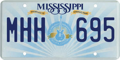 MS license plate MHH695