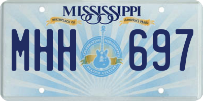 MS license plate MHH697