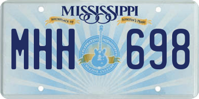 MS license plate MHH698