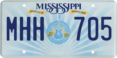 MS license plate MHH705