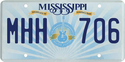 MS license plate MHH706