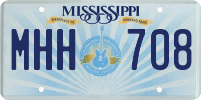MS license plate MHH708