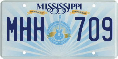 MS license plate MHH709