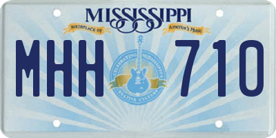 MS license plate MHH710