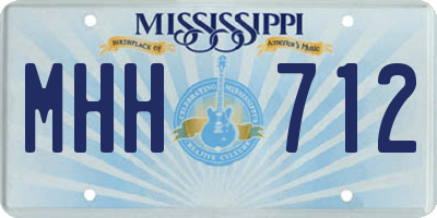 MS license plate MHH712