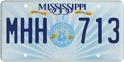 MS license plate MHH713