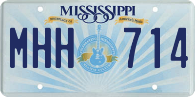 MS license plate MHH714