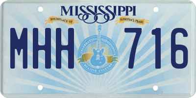 MS license plate MHH716