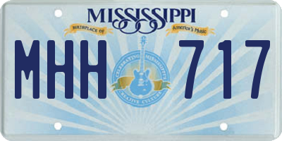 MS license plate MHH717