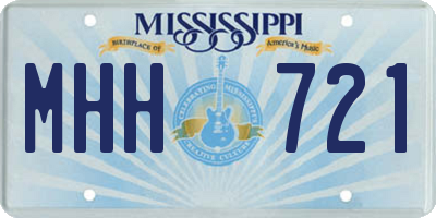 MS license plate MHH721