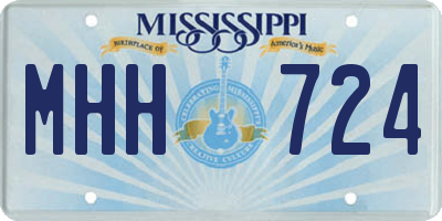 MS license plate MHH724