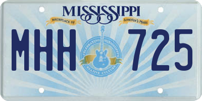 MS license plate MHH725