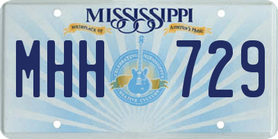 MS license plate MHH729