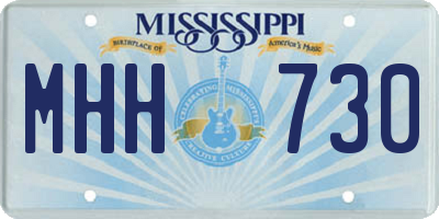MS license plate MHH730