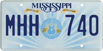 MS license plate MHH740