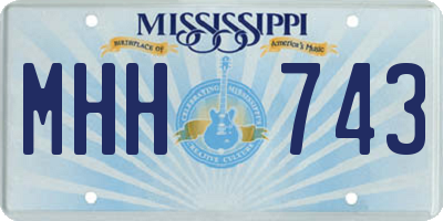 MS license plate MHH743