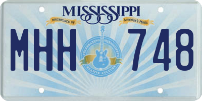 MS license plate MHH748
