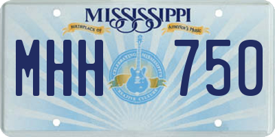 MS license plate MHH750