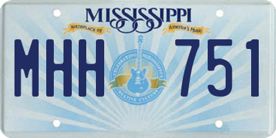 MS license plate MHH751