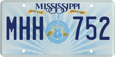 MS license plate MHH752