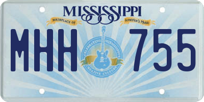MS license plate MHH755