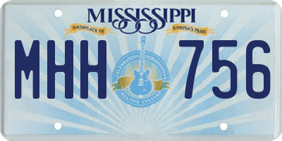 MS license plate MHH756
