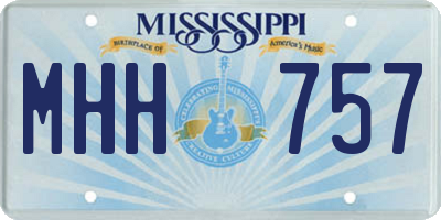 MS license plate MHH757