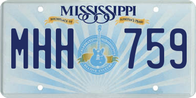 MS license plate MHH759