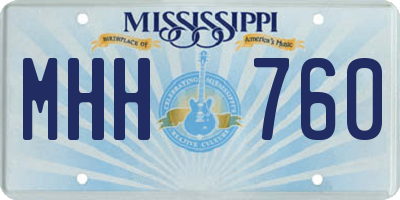 MS license plate MHH760
