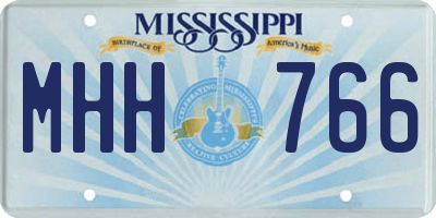 MS license plate MHH766