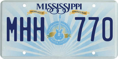 MS license plate MHH770