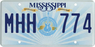 MS license plate MHH774