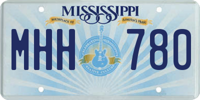 MS license plate MHH780