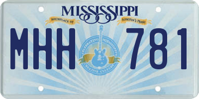 MS license plate MHH781