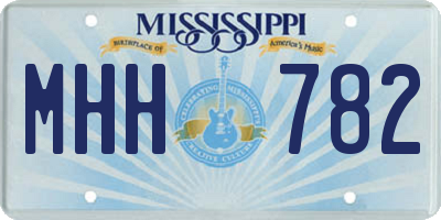 MS license plate MHH782