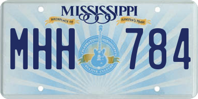 MS license plate MHH784