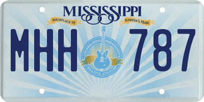MS license plate MHH787