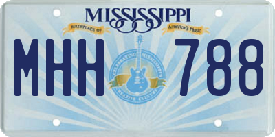 MS license plate MHH788